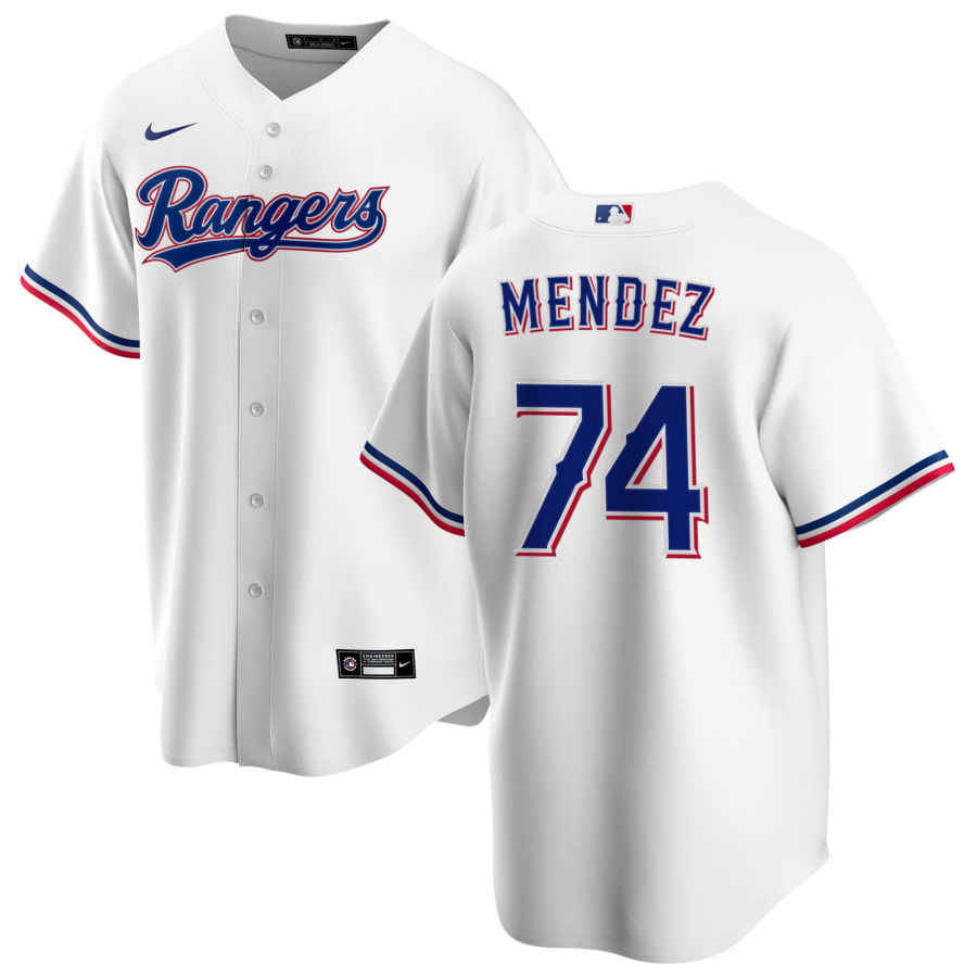 Nike Men #74 Yohander Mendez Texas Rangers Baseball Jerseys Sale-White